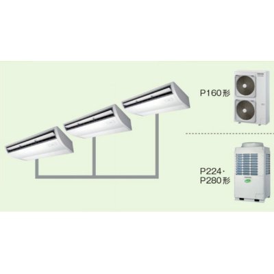 画像1: 北海道・青森・岩手・秋田・宮城・山形・福島・業務用エアコン　東芝　天井吊形　同時トリプル　ワイヤレス　リモコン　ACSD28075X2　P280（10馬力）　スーパーパワーエコキュープ　三相200V