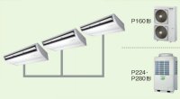 北海道・青森・岩手・秋田・宮城・山形・福島・業務用エアコン　東芝　天井吊形　同時トリプル　ワイヤードリモコン　省工ネneo　ACSD28075M2　P280（10馬力）　スーパーパワーエコキュープ　三相200V